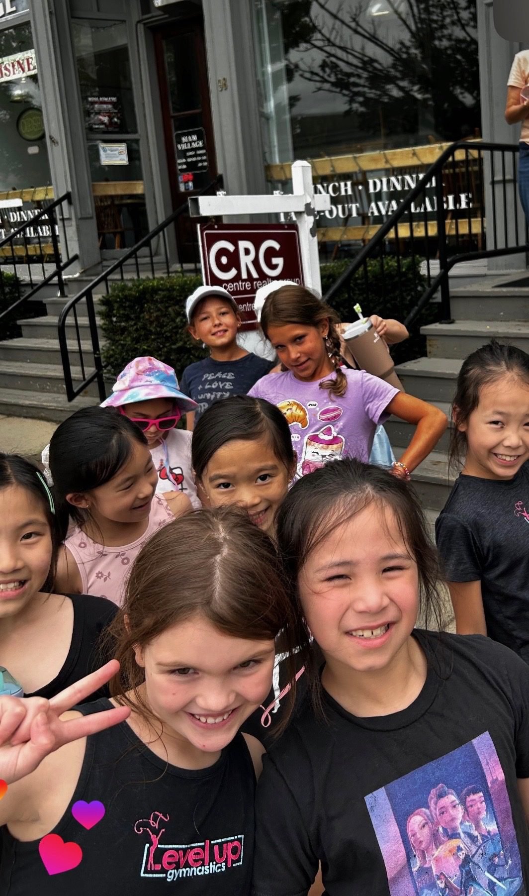 Campers smiling together outside